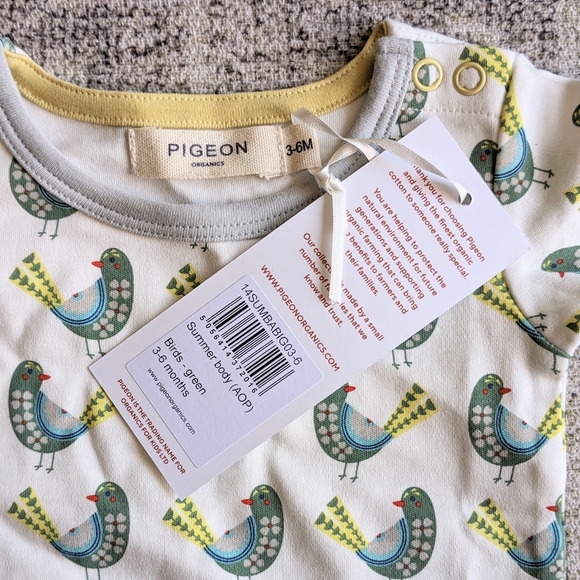 Bundle European Organic Cotton Bodysuits Animal Print Fox Rabbit Hedgehog Pigeon - Picture 7 of 13